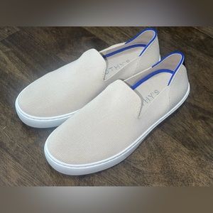 Used Like New* Rothy’s Cream/Tan Colored Original Slip on Sneaker Shoes Size 7